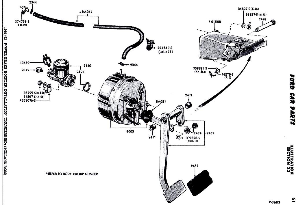 1996 Ford thunderbird brake booster